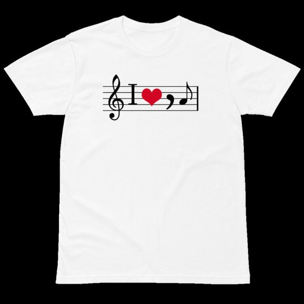 Kamala Harris 2024 I Love Music White T-Shirt - Picture 3 of 3